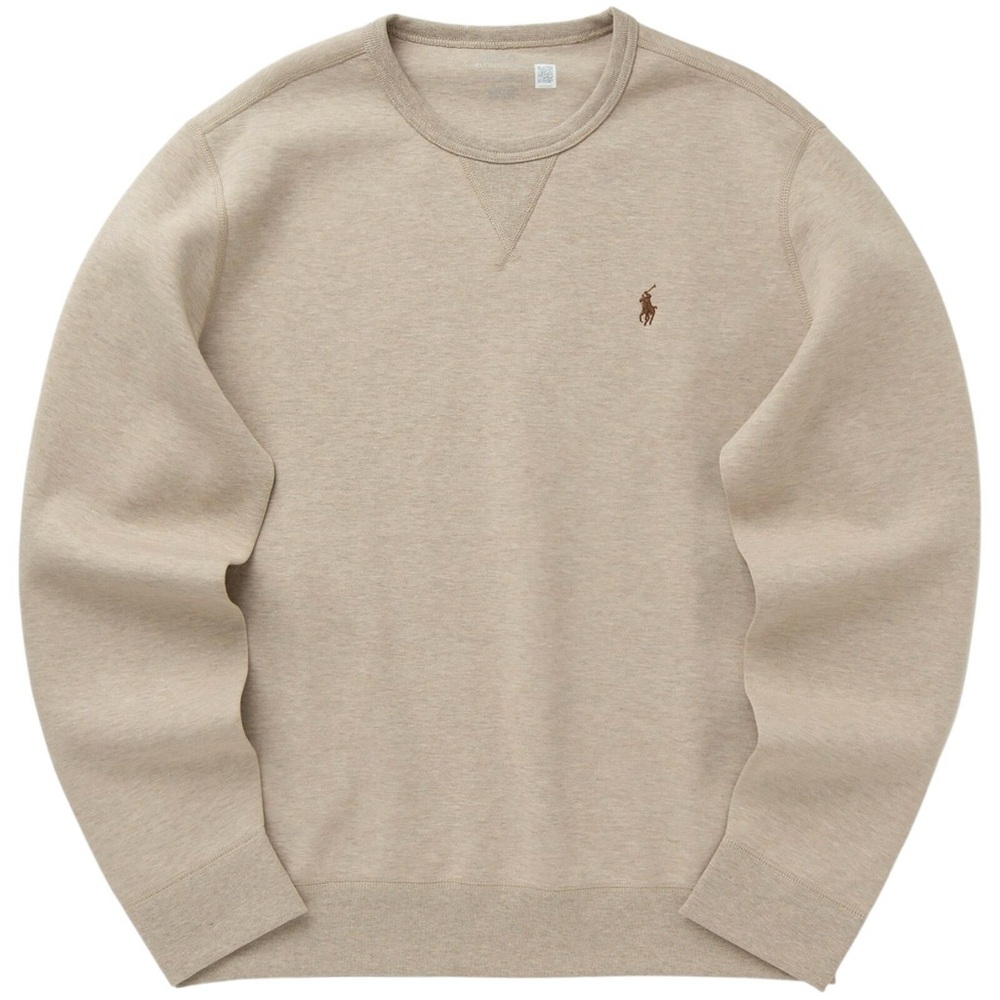 Polo Ralph Lauren 100% Cotton Sweater XL Beige Grunge Inspired LivedIn Neckline